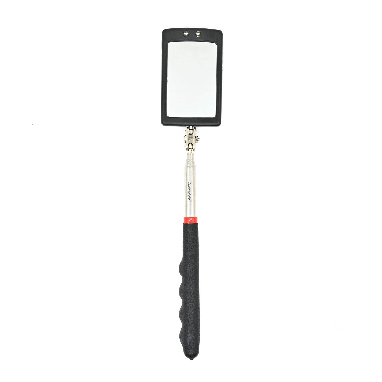 Telescoping LED Lighted Flexible Inspection Mirror 360 Swivel for Extra Viewing