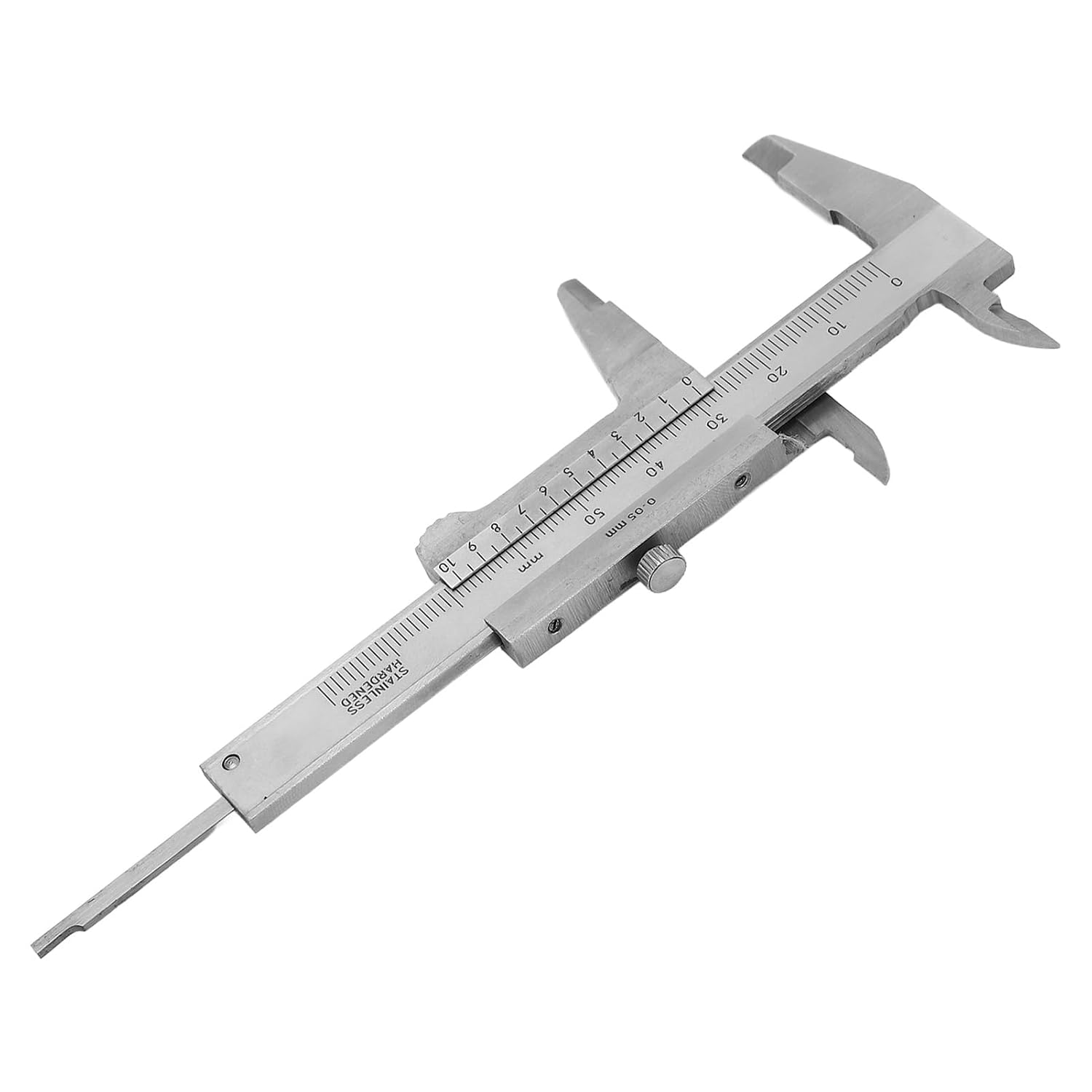 3" Stainless Steel Vernier Caliper, 0-50mm Manual Micrometer with Storage Bag - Image 6
