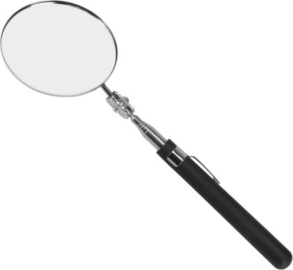 Telescopic 360° Rotating Inspection Mirror, Round Welding Mirror with Buckle