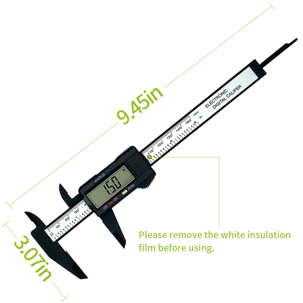 0-6" Digital Caliper, Large LCD, Auto-Off, Inch/Metric Conversion - Image 2
