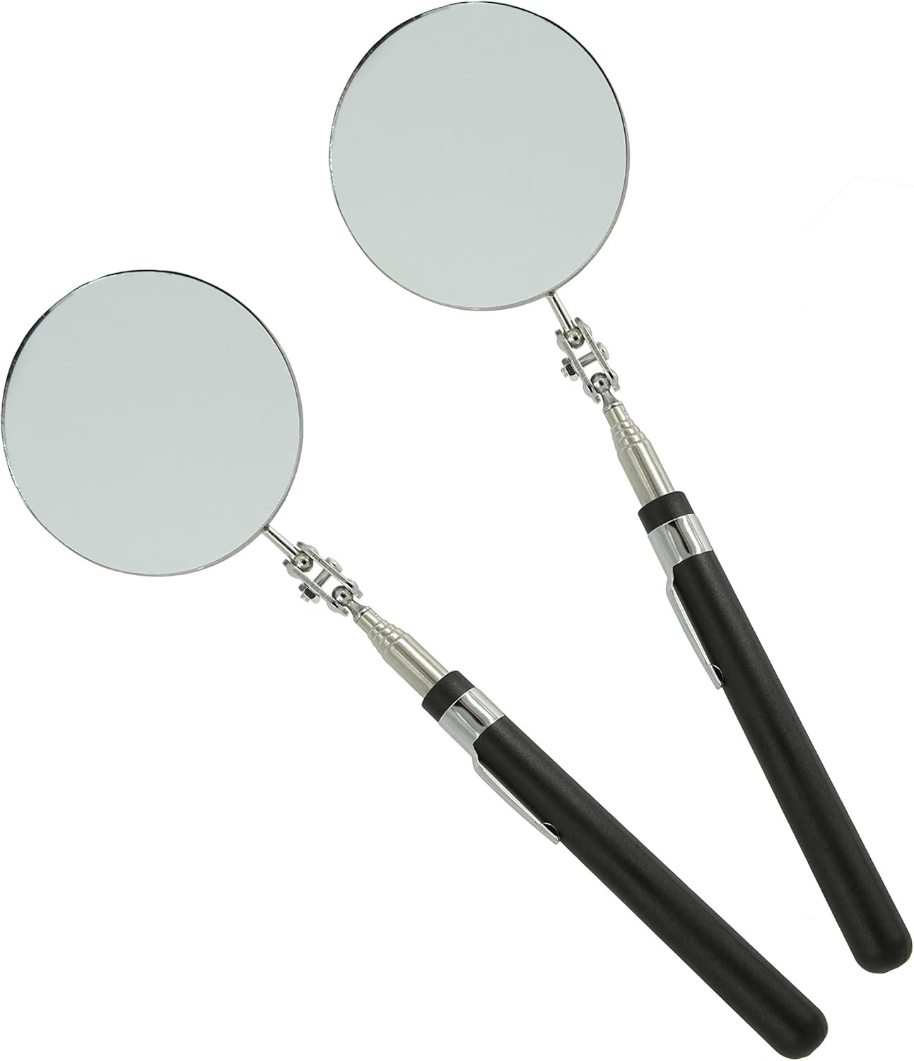 85mm Round Telescopic Inspection Mirror, 2 PCS, for Vehicle & Small Part Checking